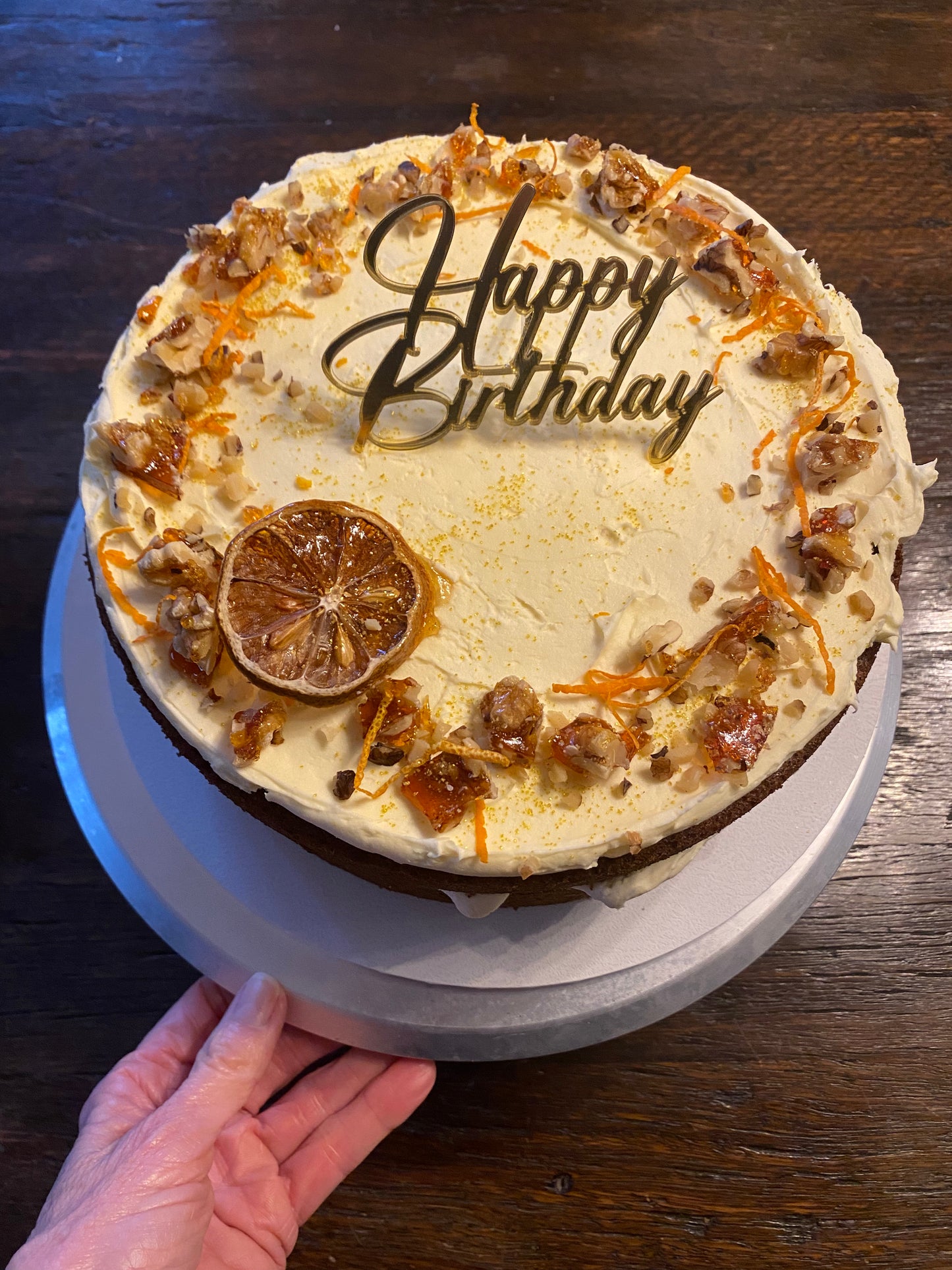 Spiced Carrot & Walnut Cake with Cream Cheese Frosting
